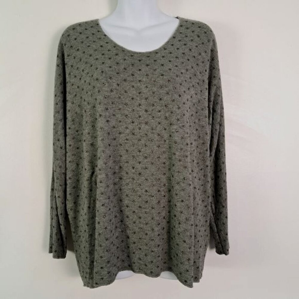 Brand‎ Bazar All Over Sparkle Star Print Cozy Sweater